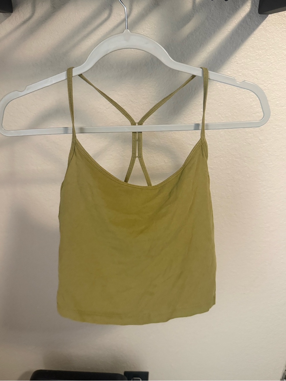 PINK Victoria’s Secret Olive Green Strappy Back Cropped Camisole Tank Top - SM